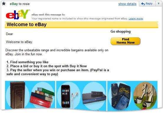ebay welcome email