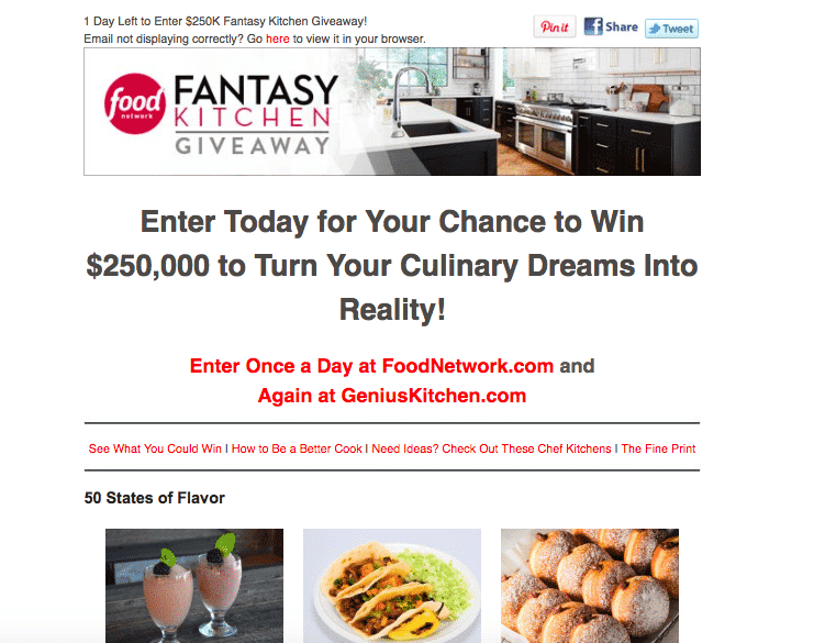 Food Network email