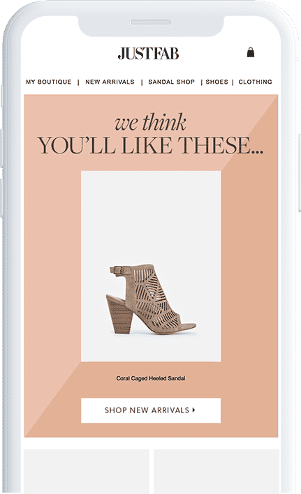 JustFab - Email personalization