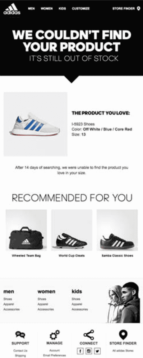 back-in-stock notification